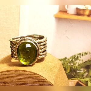 Silpada Sterling Silver & Green Quartz Ring